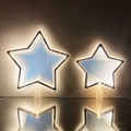 Pentagram infinity mirror star lights for Christmas tree toppers with warm LED glow - 17cm Infinite Mirror Abyss Star (3x AA Battery Box)