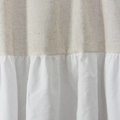 Amerikanische Kurzgardine mit Leinennähten und elegantem Rüschendetail für die Küche - 150x45cm / Leinen-Spleißen (Hakentyp)