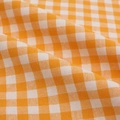 Velvet foam pumpkin in orange and white gingham fabric for Thanksgiving decor - 10cm / 1.2cm Orange and Yellow Gingham