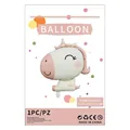 Palloncino unicorno in alluminio verde chiaro opaco con criniera rosa per feste - Unicorno Opaco
