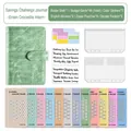 Green crocodile pattern A6 binder set with budget tracking cards and zipper envelopes - Full Set A6 Money Saving Binder-Crocodile-Green