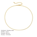 Elegante 1,5mm 14k vergoldete Schlangenkette aus Edelstahl für Damen, Länge von 38+5cm - 1.5mm x 38+5cm / Gold
