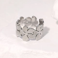 Silver Linked Five-Petal Flower Style (JR420-S7)