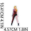 Detailed embroidery patch showing Taylor Swift's iconic stage outfit with size markings - W3GS-22-05