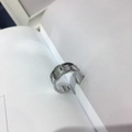 Minimalist silver open ring with unique hammered texture finish for a handmade look - JZ539 Hammered Texture / Silver