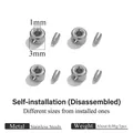 Stainless steel 3mm positioning bead with 1mm hole for DIY jewelry making - Flat / Outer 3mm/Hole 1mm / Steel