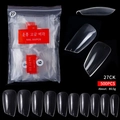 Gedetailleerde set van 500 transparante ballet nageltips met genummerde maten - 27# Stijl / 500 Stuks / Transparant