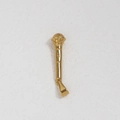 Minimalist golden microphone pendant with letter B engraving on a white background - Microphone / Gold