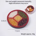 Artificial Five Grains decorative plate model, 7.5cm round cereal grain ornament - Round Grains Plate Style 4