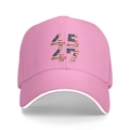 Pink Make America Great Again baseball cap with flag pattern numbers 45 and 47 - Pink