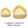 Set di stampi per sushi giapponesi gialli con modelli grandi e piccoli per bambini - Set di 2 (Grande e Piccolo) / Giallo