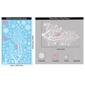 Christmas window decals with pink birds and snowflakes, dimensions 20x30cm - BQ458 Style
