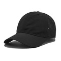 Schnelltrocknende schwarze Baseballkappe mit lasergeschnittenen Belüftungslöchern - M (56-58cm) / Schwarz