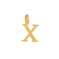 Minimalist 18k gold vacuum plated stainless steel letter X pendant charm accessory - Letter X Pendant / Gold