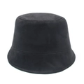 Sombrero de pescador minimalista en ante negro con textura suave y moderna - Talla única / Negro