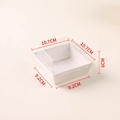 Contenitore quadrato per sandwich in cartone bianco con coperchio PET di 9,2x10,7x6cm - Piccolo Quadrato Bianco