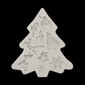 White silicone Christmas tree mold for chocolate and fondant DIY baking tools - Style 1 / Gray