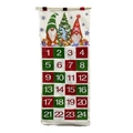 Calendario dell'Avvento con 24 tasche decorato con gnomi e stampe natalizie - Calendario dell'Avvento di Natale