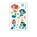 Waterproof cartoon mermaid tattoo stickers for kids featuring sea creatures and narwhals - Mermaid (WS-A280)