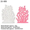 Silikonform Koralle für Fondant mit Maßen 12x9x0,9cm und einem Gewicht von 52g - 2# Großer Korallenstil / Grau
