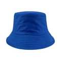 Cappello a secchiello in cotone blu reale bifacciale per uomo e donna con protezione solare - M (56-58cm) / Blu Reale/Nero