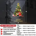 Merry Christmas static window stickers in five sizes featuring colorful UV tree prints - S Small (25x40cm) / Multicolor