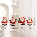 Set di quattro decorazioni di Babbo Natale in resina rossa e bianca per l'albero di Natale - Combinazione 5 (Babbo Natale Set di 4)