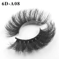 Dramatic 6D Russian curl false eyelashes in fluffy style 6D-A08 for a bold makeup look - Fluffy Curled Thick Style(6D-A08)