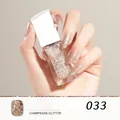 Champagne glitter nail polish bottle 10ml, quick dry and peelable formula color 033 - 33#Champagne Glitter