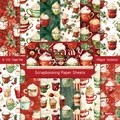 Creamy style 6x6 inch 160gsm cardstock paper pad with 12 unique festive designs - R2474 24 Images