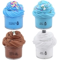 Kit di slime soffice profumato in quattro colori con ciondoli arcobaleno e caffè per bimbi - Set da 4 Serie 4 (Blu Blu Cielo Marrone Bianco)
