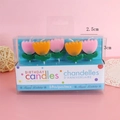 Five-piece tulip-shaped birthday candle set with pink and orange flower designs - Tulip Flower Candle