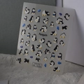 Autocollants 5D en relief pour ongles avec pingouins mignons et motifs de poissons bleus - Style de Pingouin de Dessin Animé Mignon (TS-279)