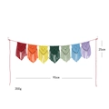 Ghirlanda macramè arcobaleno con 7 bandiere a frange colorate e 95 cm per 25 cm - 95*25cm / Colorato