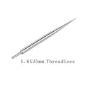 Threadless stainless steel piercing insertion taper tool 1.6X35mm silver finish - 1.6mm Non-threaded Guide Rod