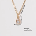 Tabella dettagliata delle taglie della collana a goccia d'oro con misure del pendente - Stile Goccia d'Acqua (N00946-1)