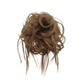 Messy fluffy hair bun extension in natural brown color for elegant women's hairstyles - Medium Brown (12#)