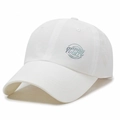 Gorra de béisbol blanca de secado rápido con agujeros láser y logotipo plateado - Ajustable / Blanco