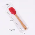 Watermelon pattern silicone spatula with natural wooden handle for baking and creams - Red Watermelon