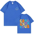 T-shirt bleu en coton avec imprimé Cool Dads Club sur le devant et dans le dos - XS / Bleu Royal (Style COOL DADS CLUB)
