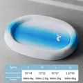 Größentabelle für kühlende Haustiermatte in Blauverlauf für Hunde und Katzen Details - Oval Blau Verlauf