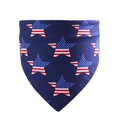 Dog bandana with navy blue American flag stars pattern for Independence Day - Stars Stripes Star (New Style 7)