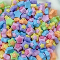 Colorful mini resin star charms for DIY nail art and handmade crafts decoration - 19# Solid Two-Tone Star (Small)