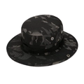 Tactical boonie hat in dark camouflage ripstop fabric with side ventilation eyelets - One Size / Tactical Black