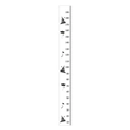 Nordic black and white canvas growth chart with rocket motifs for kids room decor - Cartoon CM Style