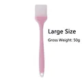 Pink translucent silicone oil brush for baking and BBQ, large size, 50g weight - Semi-Transparent Large Oil Brush / Pink