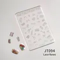 3D butterfly and lace pattern silicone nail mold JT-094 for DIY manicure art - Lace Bow Style (JT-094)