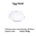 Egg-shaped resin mold 40x55mm 50ml, white silicone craft tool for Easter DIY creations - Chicken Egg Mold