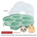 Stampo in silicone verde chiaro per pappa bimbi con panda e coperchio trasparente - Paradiso degli animali 2 (DG-116) / Verde