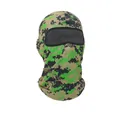 Tactical balaclava mask with green digital camouflage pattern for outdoor cycling sports - Digital Army Green